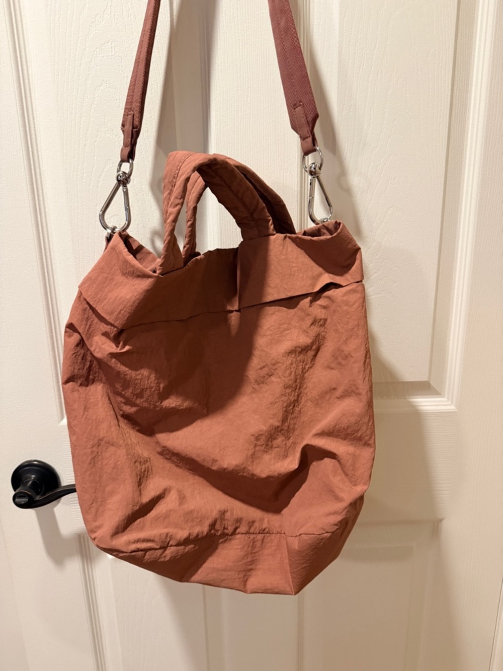 Everyday Tote Bag in Terracotta Pink - Lightweight Shoulder & Hand Carry